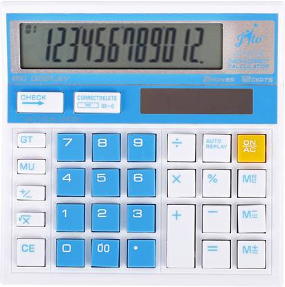 jito 12 Digits JT-512 Blue Check & Correct Big Display 18 Months Warranty Basic  Calculator