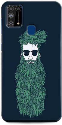 INDICRAFT Back Cover for Samsung Galaxy M31 MAN LONG GREEN BEARD, COOL MAN