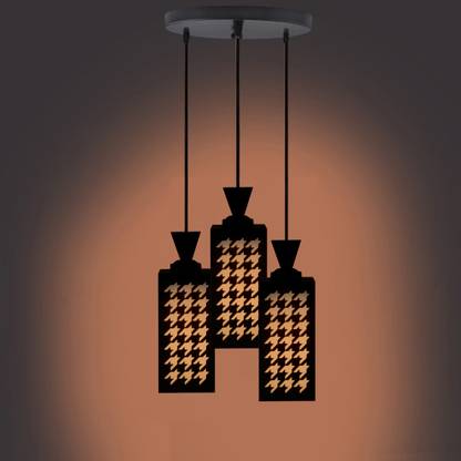 DecorVista 3 Light Creative Wooden Pendant Lamp for Room,Foyer,Hallway Ceiling Lamp Pendants Ceiling Lamp