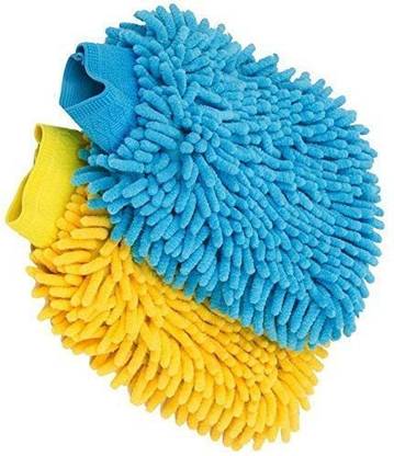 KitchenFest ® (PACK OF 2 ) / Double Sided Microfiber Cleaning Glove for Computers / Home Appliance / Kitchen appliances / Even polishing Your car, Bike Wet and Dry Glove Set