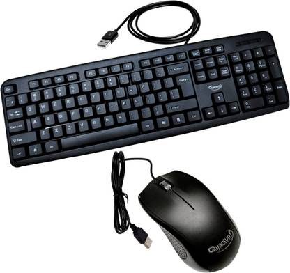 QUANTUM 7403/232 Wired Keyboard Mouse Combo Set
