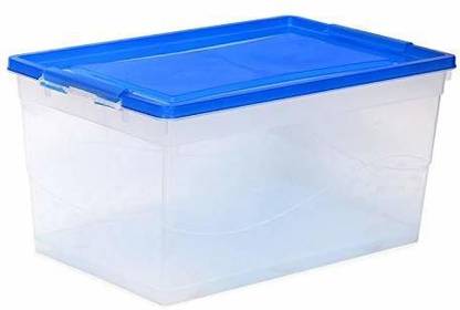 HOMEDECOR Nilkamal Stackable Storage Box With Wheel 50 L, White Storage Box