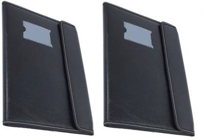 JSM Leather Leather Document File Folder Executive Folder for Certificate A4 Size Document Organizer File - 20 Sleeve (Pack Of 2)