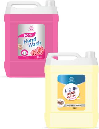 Nuerma Science Rose Hand Wash & Liquid Lemon Hand Wash (Combo of Two Fragrance) Hand Wash Can