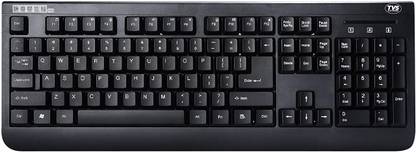 Tvs Electronics Champ Heavy Duty Keyboard, Rugged Body, Membrane USB Keyboard with Function-Enabled Multimedia Keys Wired USB Standard Multi-device Keyboard Compatible with Desktop, Laptop, Mac