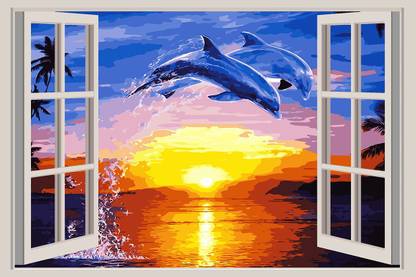window wallpaper 3D Poster