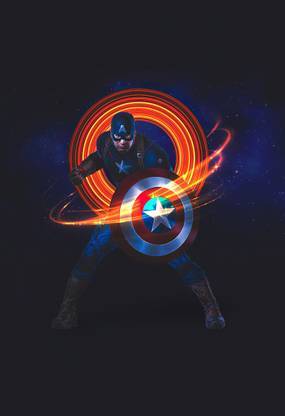 Captain America Paper Print