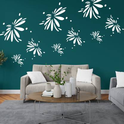 Amazingdecor Kinder Garden Wall Stencil Fl Pattern Reusable Painting For Home Decoration In India - Outdoor Wall Art Stencils