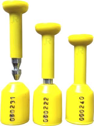 RAIBEX CONTAINER BOLT SEAL 25 PCS CONTAINER SEAL LOCK HIGH SECURITY OTL TRUCK SEAL CARGO BOLT SEAL HEAVY DUTY BOLT SEAL YELLOW COLOR (25) Tamper Seal
