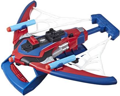 MARVEL Spider-Man Web Shots Spiderbolt NERF Powered Blaster Toy, 3 Fires Darts, For Kids Ages 5 and Up