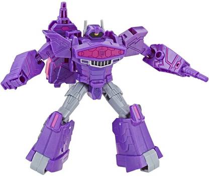 TRANSFORMERS Bumblebee Cyberverse Adventures Warrior Class Shockwave Action Figure Toy, Repeatable Attack Move