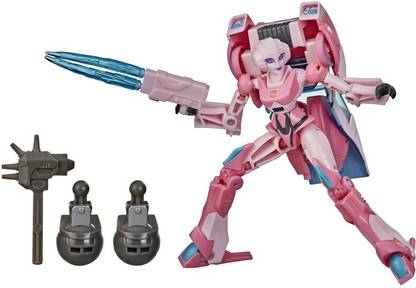 TRANSFORMERS Bumblebee Cyberverse Adventures Deluxe Class Arcee Action Figure Toy, Build-A-Figure Part, 5-inch