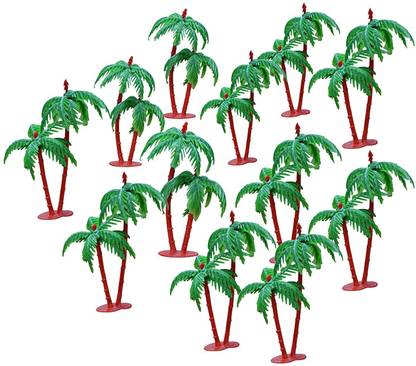 PP TAURUS Artificial Mini Coconut Tree For Models, Project making, Crafting (12 Pieces)