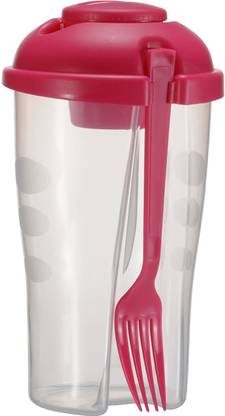 gymscart Salad/Fruit Cup with Cap and Fork 3000 ml Flask