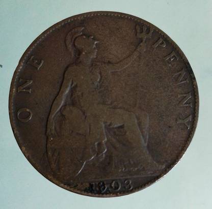 COINS WORLD 1903 ONE PENNY EDWARD VII COIN Medieval Coin Collection