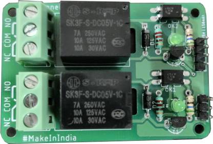 Techno Spark 2 channel, 5v Relay Module, Make in India, For Arduino and Raspberry Pi Miscellaneous Electronic Hobby Kit