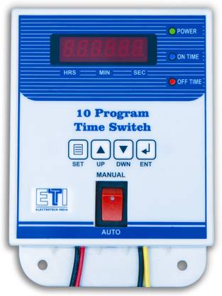 ElectroTech India 10 ON OFF Program Automatic Time Switch Programmable Electronic Timer Switch