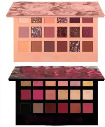 LOWPRICE combo of hb Nude Eye Shadow Palette and hb rose gold remastered eye shadow (Set of 2 Multicolour 18 Shade) 48 g