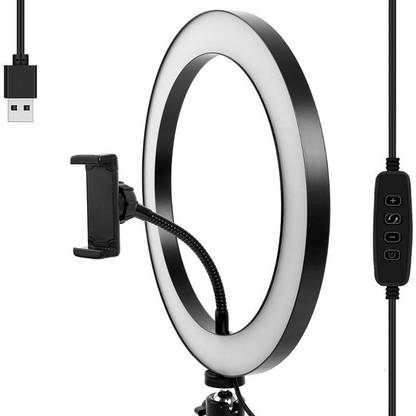 Allmusic Latest Model Big Selfie Ring Light for Photography, Video Streaming, Video calling Compatible VI.VO/OPP.O Android and iOS Devices Ring Flash (Only Big Selfie Light) Ring Flash