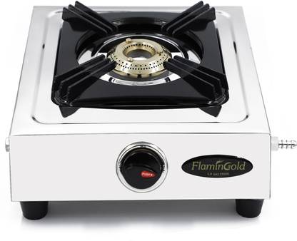 1 Burner Gas Stove Single स्टेनलेस स्टील मैनुअल गैस चूल्हा
