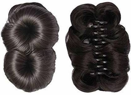 SAMYAK 2 minute hair style bun with clutcher attached Hair Extension