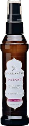 Marrakesh Oil Light Argan Oil Therapy Hair Care Oil / Hair Styling Elixir for Fine Hair with High Tide Scent for Men and Women, 60 ml, Made in U.S.A Hair Oil