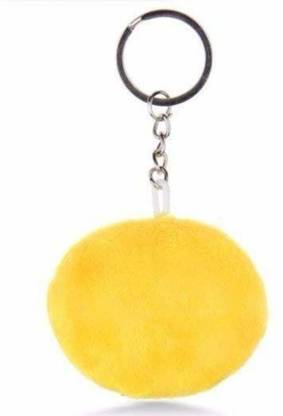 house of fun Round Emoji Face Plush Soft Cushion Keychain Return Gifts - Pack of 12 Key Chain