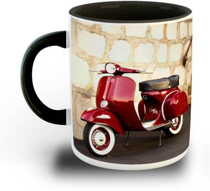 whats your kick Vespa wallpaper design white ceramic coffee mug (Multi 11) Ceramic Coffee Mug