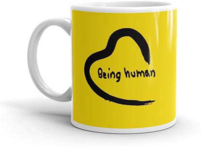 MM9E Being Human , Being ,Salman Khan , Being Human , Being Human Logo , Yellow Being Human Ceramic Coffee Mug