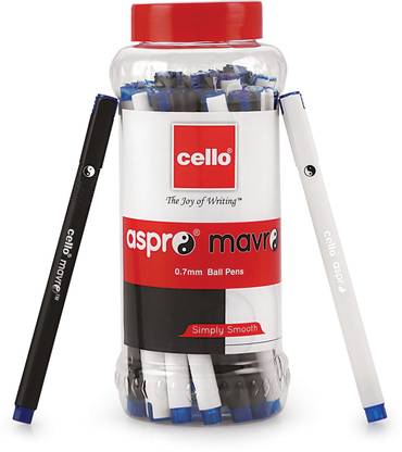 Cello Aspro Mavro Ball Pen