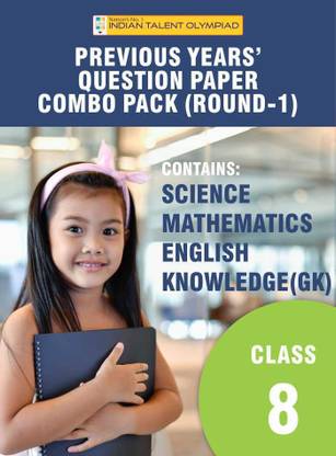 English, Maths IMO, Science, GK Previous Year Question Paper Set Class 8 - Round 1