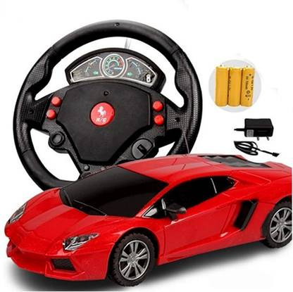 SuNZita Steering Remote Control Rechargeable Electric Car Toys Games Birthday Gifts for Boys Kids Children Outdoor,Indoor Playing Games (Multi Color) As per Stock