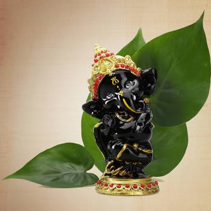 Flipkart SmartBuy Dancing Ganesha Idol ganesh idols for home|ganesha idol marble|ganesh idol for ganesh chaturthi|ganesha idol for car|ganesh murti|lord ganesha idol|bal ganesha murti|ganesha statue for gift|ganesha statue for home decor|ganesha statue big Decorative Showpiece  -  5 cm