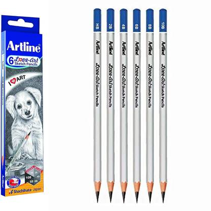 Artline 6 Love Art Sketch Pencils Pencil