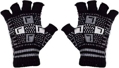 S Mark Smark Finger Cut Gloves For Winter Black Pack Of 1 Riding Gloves