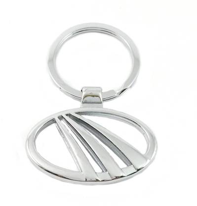DREAMHUB Imported MAHINDRA Chrome Plated Full Metal Car Logo Keychain / keyring Key Chain