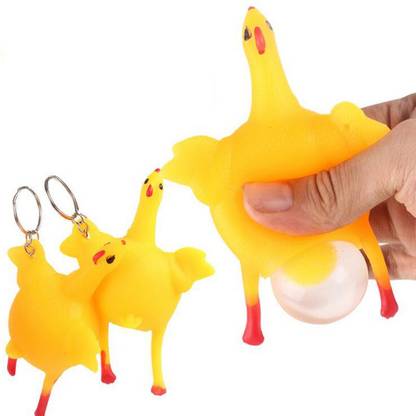 Dragon Hen Squeeze Tricky Funny Keychain Key Chain