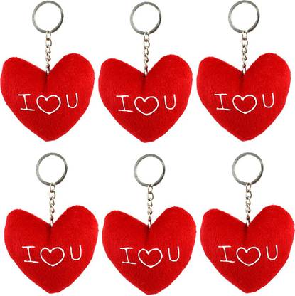 Tickles I Love You Heart Keychain (Set Of 6) Key Chain