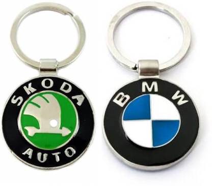 Surprise Gifts Skoda BMW Car Logo Combo Key Chain