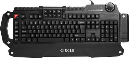 Circle Ballistic Gaming Wired USB Gaming Keyboard Compatible with Desktop, Laptop, Mac