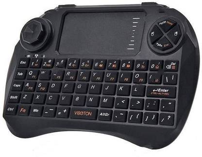 microware Viboton 2.4GHZ Mini Wireless Keyboard with Touchpad Wireless Handheld Gaming Keyboard Compatible with Desktop, Laptop, Mac