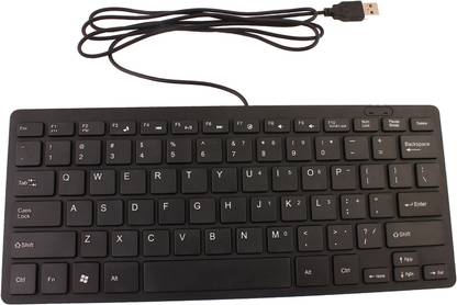 eGizmos Mini Wired USB Tablet Keyboard Compatible with Desktop, Laptop, Mac