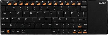 RAPOO E2700 Multimedia Ultra Slim Touchpad Wireless Laptop Keyboard Compatible with Desktop, Laptop, Mac