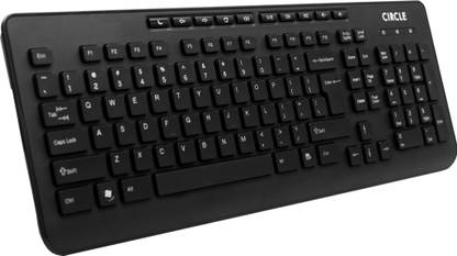 Circle C 49 Slim Multimedia Wired USB Laptop Keyboard Compatible with Desktop, Laptop, Mac