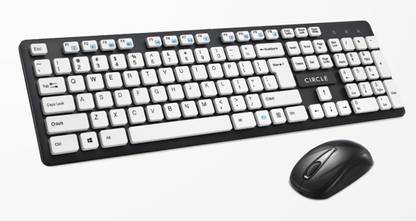Circle Rover A7 White Wireless Standard Laptop Keyboard