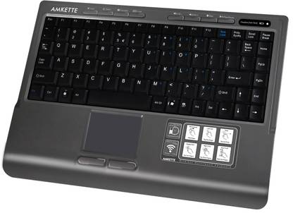 AMKETTE Wi-Key Touch with Multi Touchpad Wireless Laptop Keyboard Compatible with Desktop, Laptop, Mac