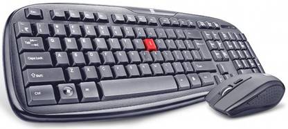 iball DUSKY DUO-06 & Mouse Combo Wireless Standard Laptop Keyboard Compatible with Desktop, Laptop, Mac