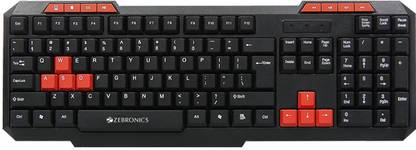 ZEBRONICS Axis-II Zeb-Km200 Multimedia Wired USB Standard Laptop Keyboard Compatible with Desktop, Laptop, Mac