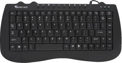 Technotech Kb301 Wired USB Laptop-size Gaming Keyboard Compatible with Desktop, Laptop, Mac