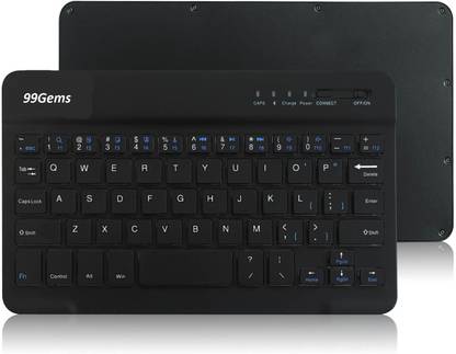 99Gems 7 inch mini Bluetooth, Wireless Thumb-size Tablet Keyboard Compatible with Desktop, Laptop, Mac slim mini
